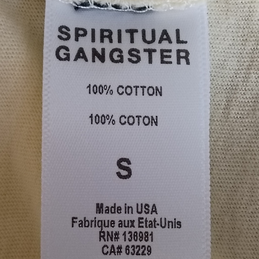 Spiritual Gangster High Vibes Jones Racer Tank in Mellow Yellow Cotton Size S - Picture 6 of 7